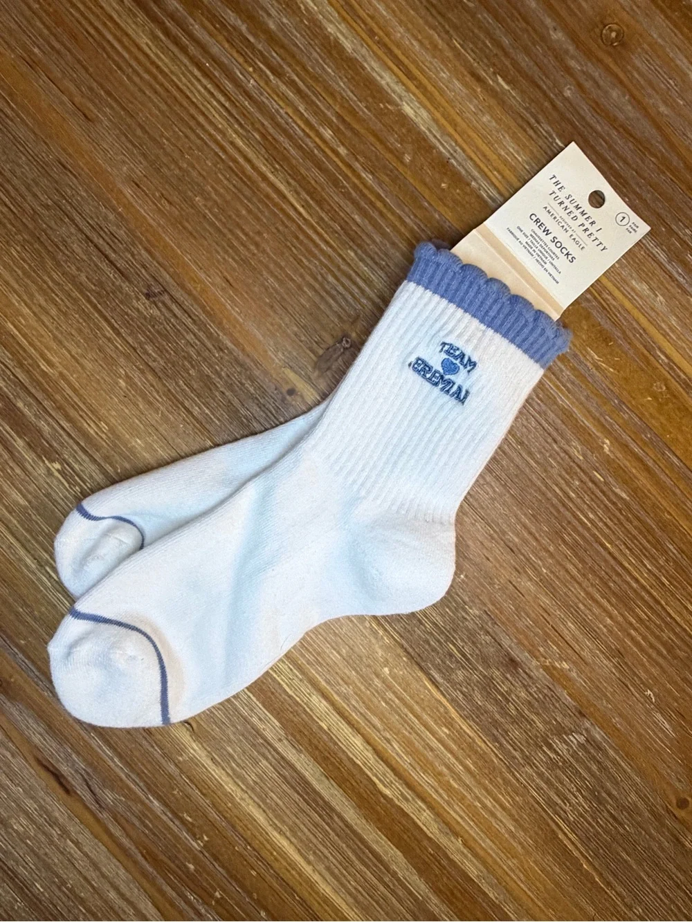 American Eagle Outfitters x The Summer I Turned Pretty Crew Socks- Team Jeremiah